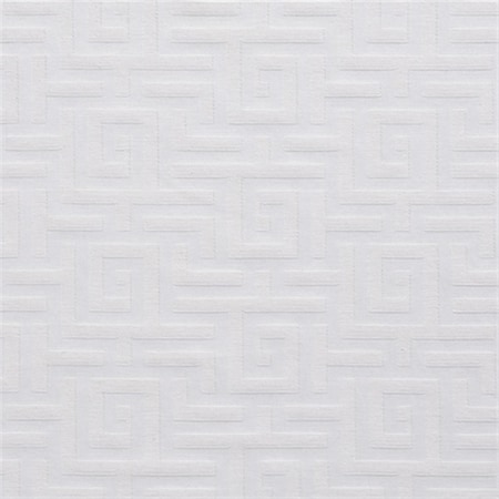 Designer Fabrics 54 in. Wide White Shiny Geometric Two Toned Maze Silk Satin Upholstery Fabric K0270C